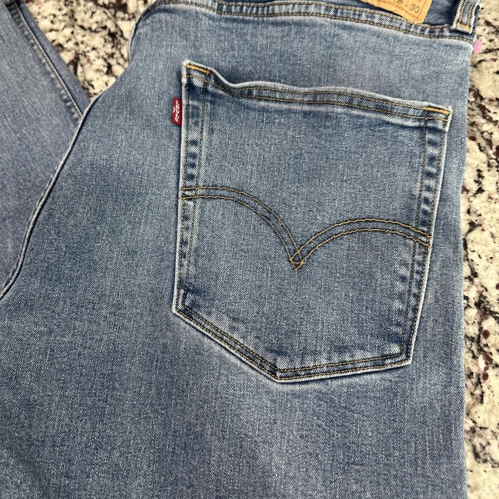 Levi's Jeans Mens Size 38x30 WORKWEAR FIT Blue Jeans Stretch Super Stretchy